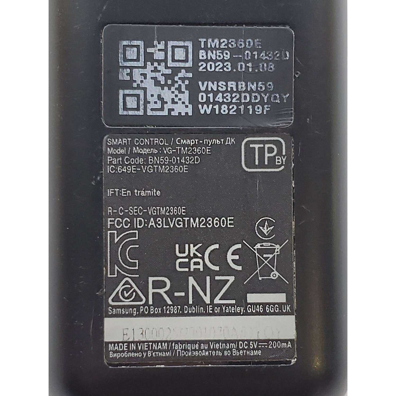 CONTROL REMOTO SAMSUNG ORIGINAL  PARA SMART TV, CON COMANDO DE VOZ / NUMERO DE PARTE BN59-01432D / 649E-VGTM2360E / BN5901432D / MODELOS UN75AU8000F / QN65Q65BAF / UN65AU8200F / QN55Q65CAFXZX / UN55CU800OF / QN55Q60CAFXZX / MAS MODELOS EN DESCRIPCION... - Imagen 3